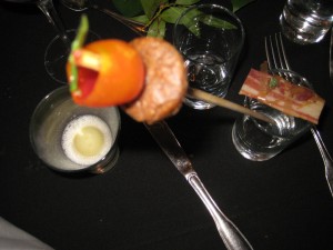 Bacon, Eggnog Encapsulated, and Kumquat - Cranberry, Gingersnap and Rose